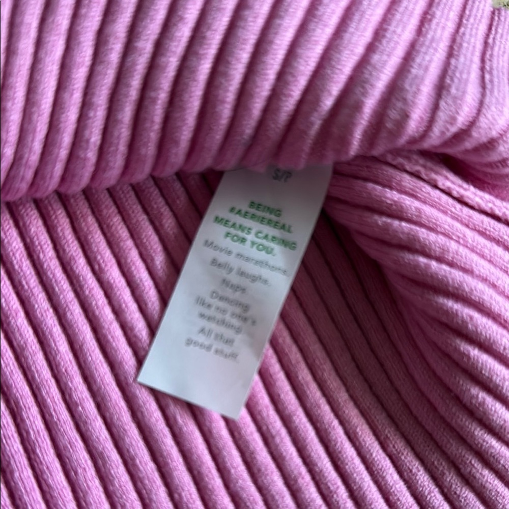 NWOT Pink Ribbed Button-Up Cardigan - Picture 4 of 4